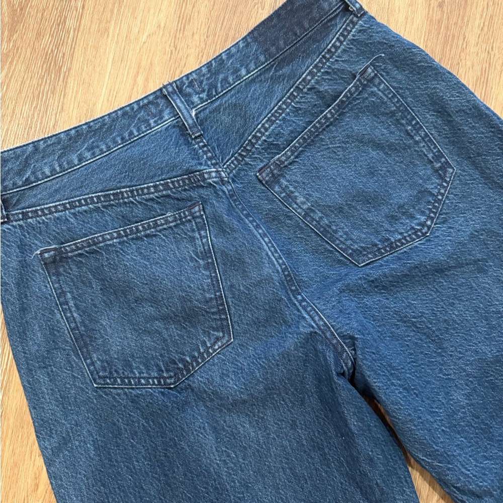 Abercrombie Women’s Curve Love High Rise Loose Blue Jeans Denim size 31 x 32 - Picture 4 of 7